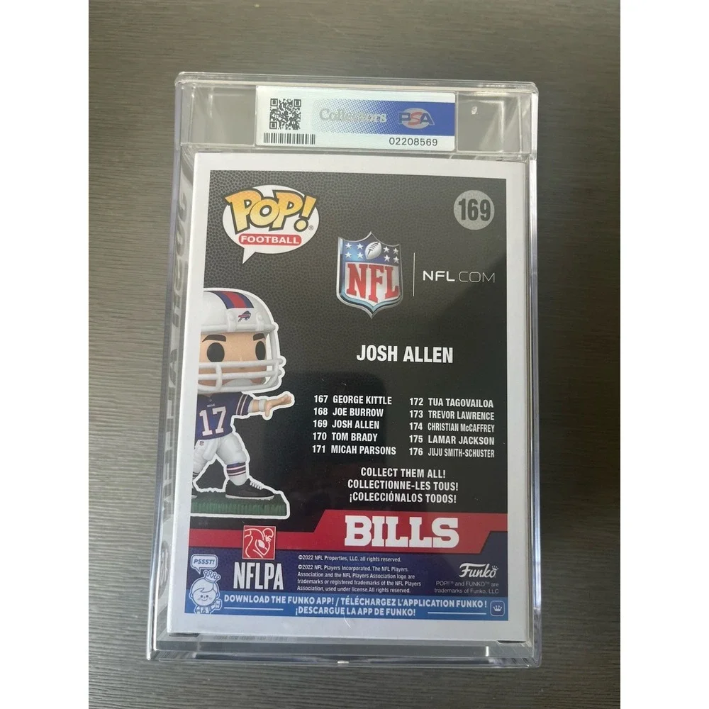Josh Allen Buffalo Bills Football #169 Funko Pop! PSA 10 GEM‎ MINT
